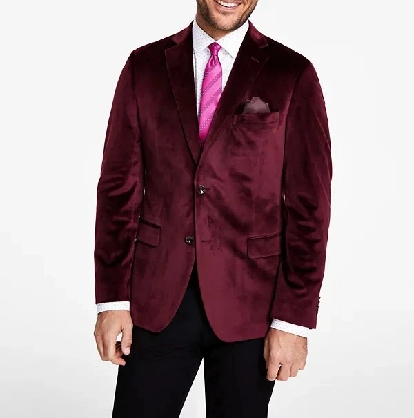Alfani Men's Slim-Fit Solid Velvet Sport Coat MSRP $295