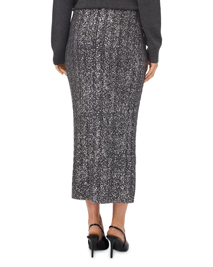 Vince Camuto Cable-Knit Shine Pull-On Midi Sweater Skirt MSRP $99
