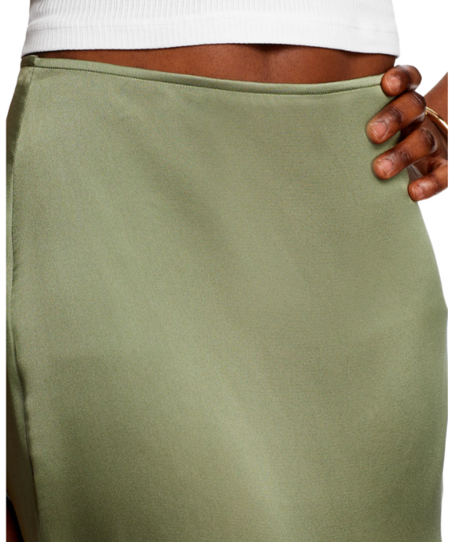 Anine Bing Jolin Silk Midi Skirt MSRP $300