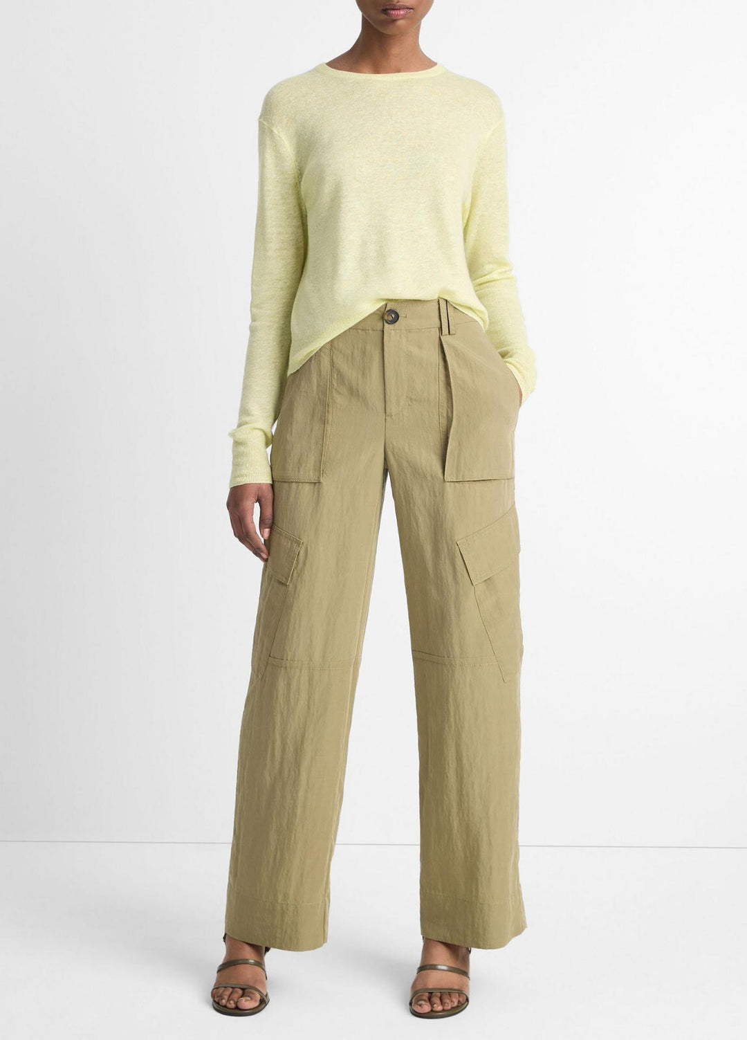 Vince Mid-Rise Fluid Cargo Trouser MSRP $395