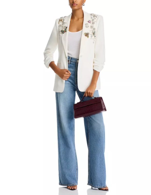 Cinq à Sept Diamond Vines Khloe Embellished Blazer MSRP $695