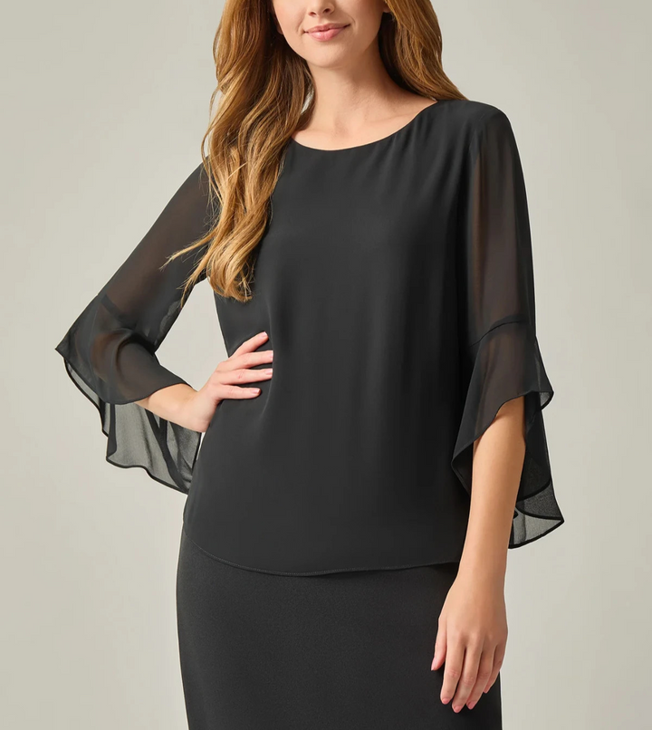 Plus Flounce Sleeve Blouse MSRP $79
