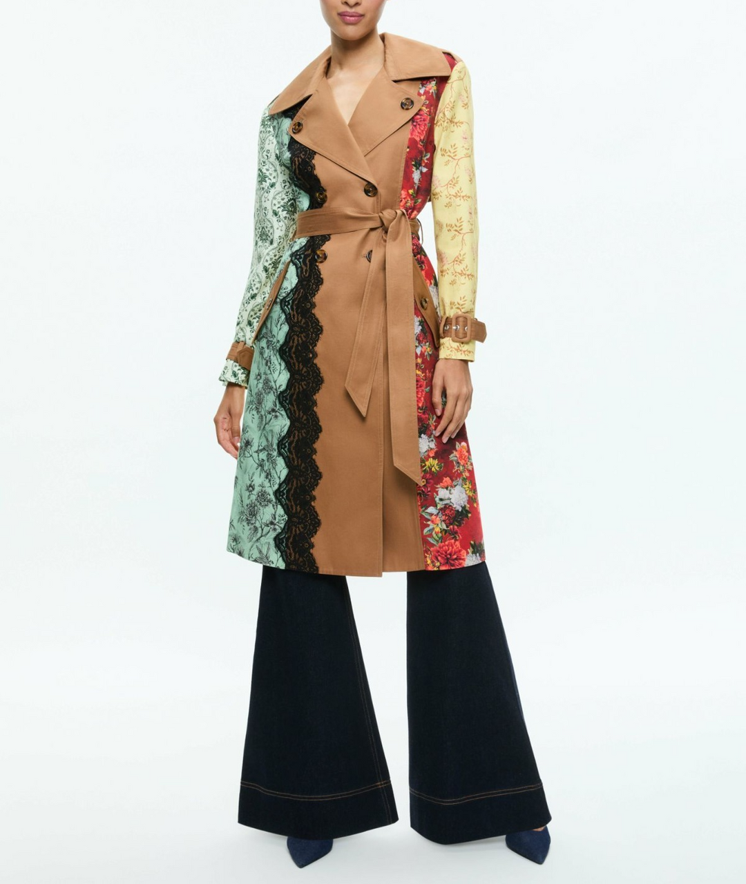 Alice and Olivia Keith MIDI Trench Coat MSRP $895