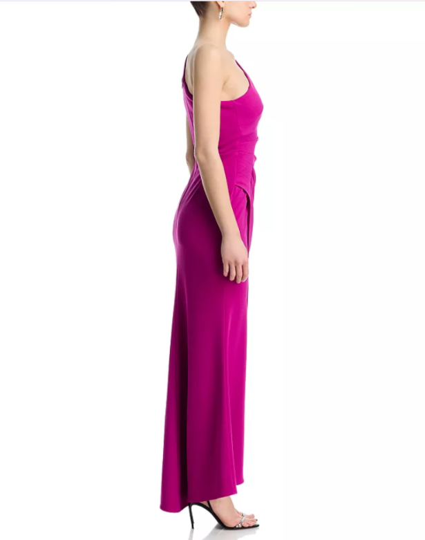 AQUA Cutout One Shoulder Gown MSRP $258