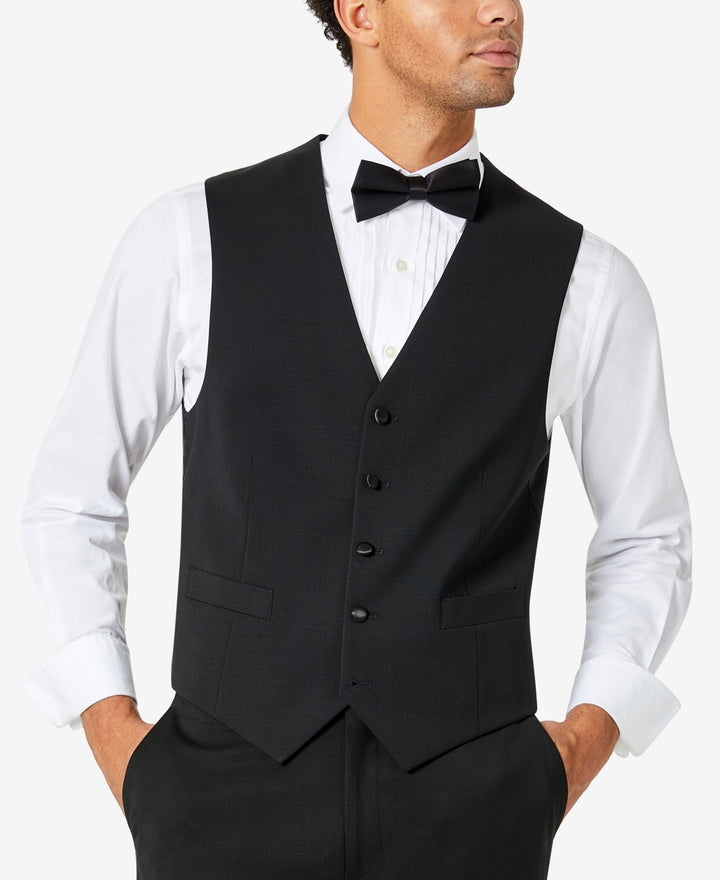 Tommy Hilfiger Modern-Fit Flex Stretch Tuxedo Vest MSRP $125
