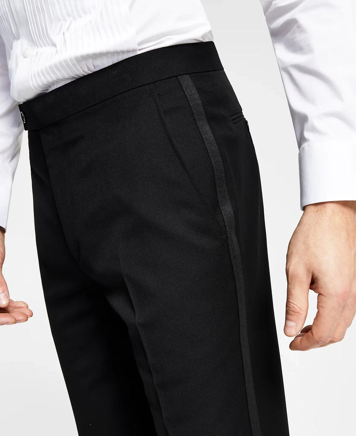 Alfani Men's Classic-Fit Stretch Black Tuxedo Pants MSRP $135