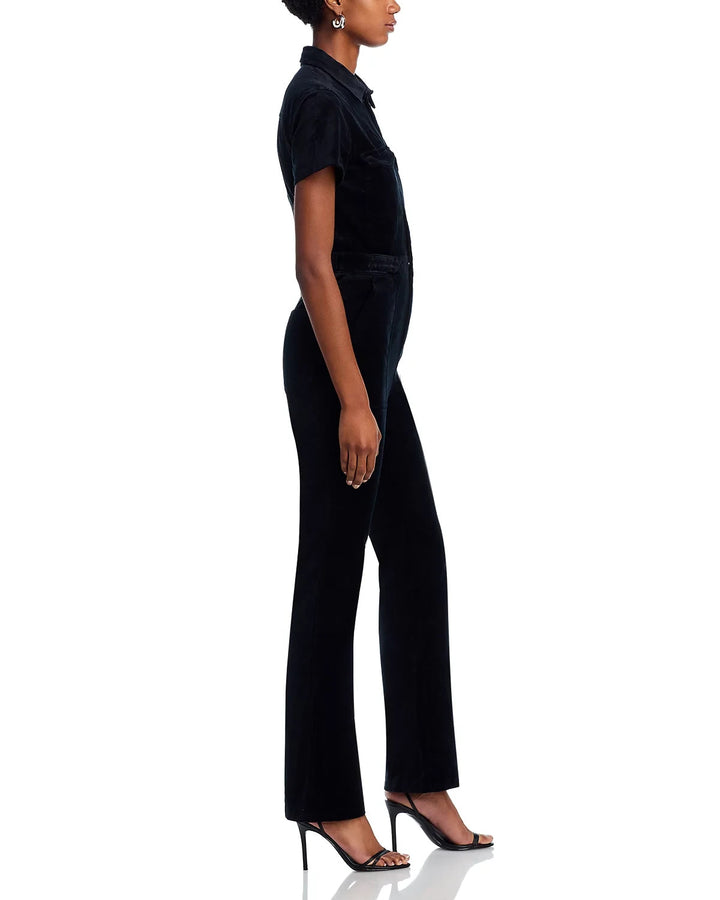 Good American Fit For Success Velvet Jumpsuit MSRP $249