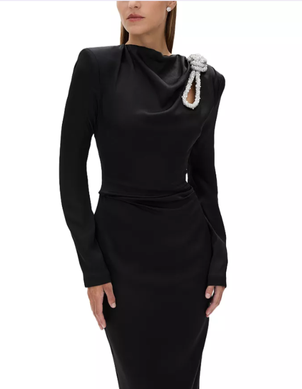 Rachel Gilbert Henrietta Embellished Midi Dress MSRP $1495
