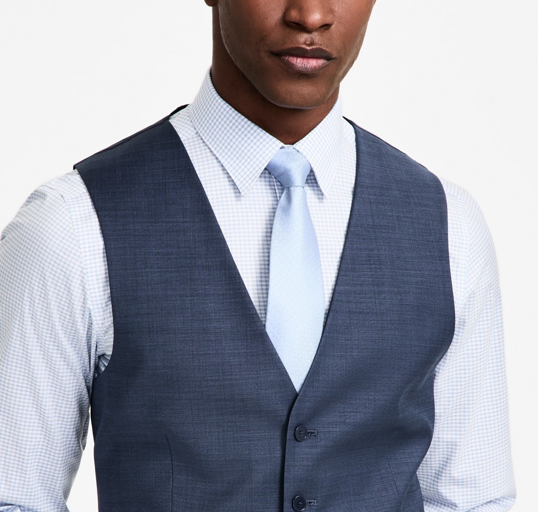 Calvin Klein Slim-Fit Wool Blend Infinite Stretch Suit Vest MSRP $125
