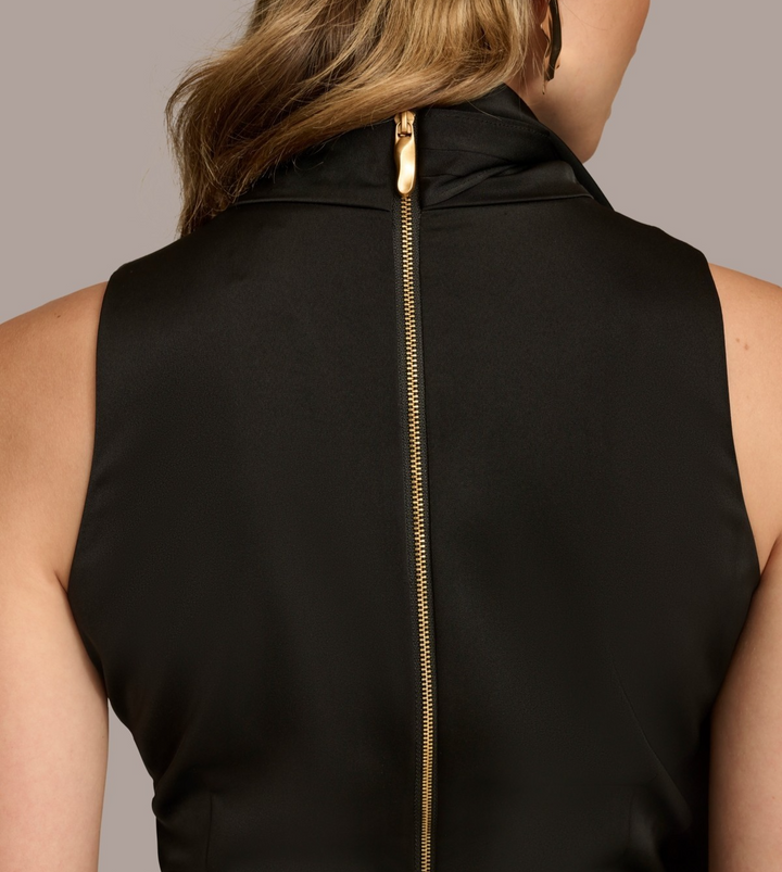 Donna Karan New York Women's Scarf-Neck Sleeveless Jumpsuit MSRP $209