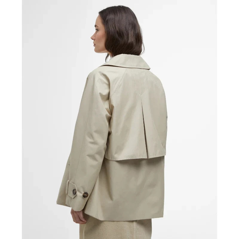Barbour Women's Maisy Short Double-Breasted Trench Coat MSRP $360