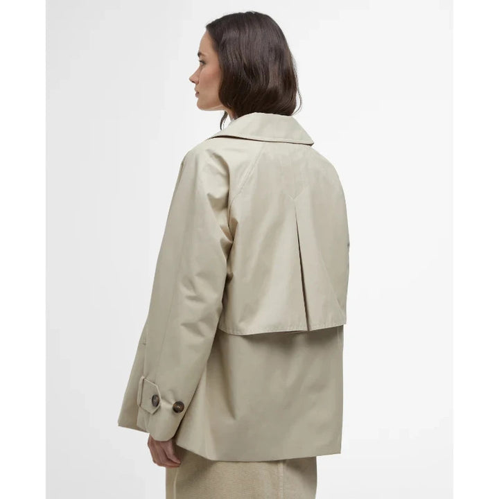 Barbour Women's Maisy Short Double-Breasted Trench Coat MSRP $360