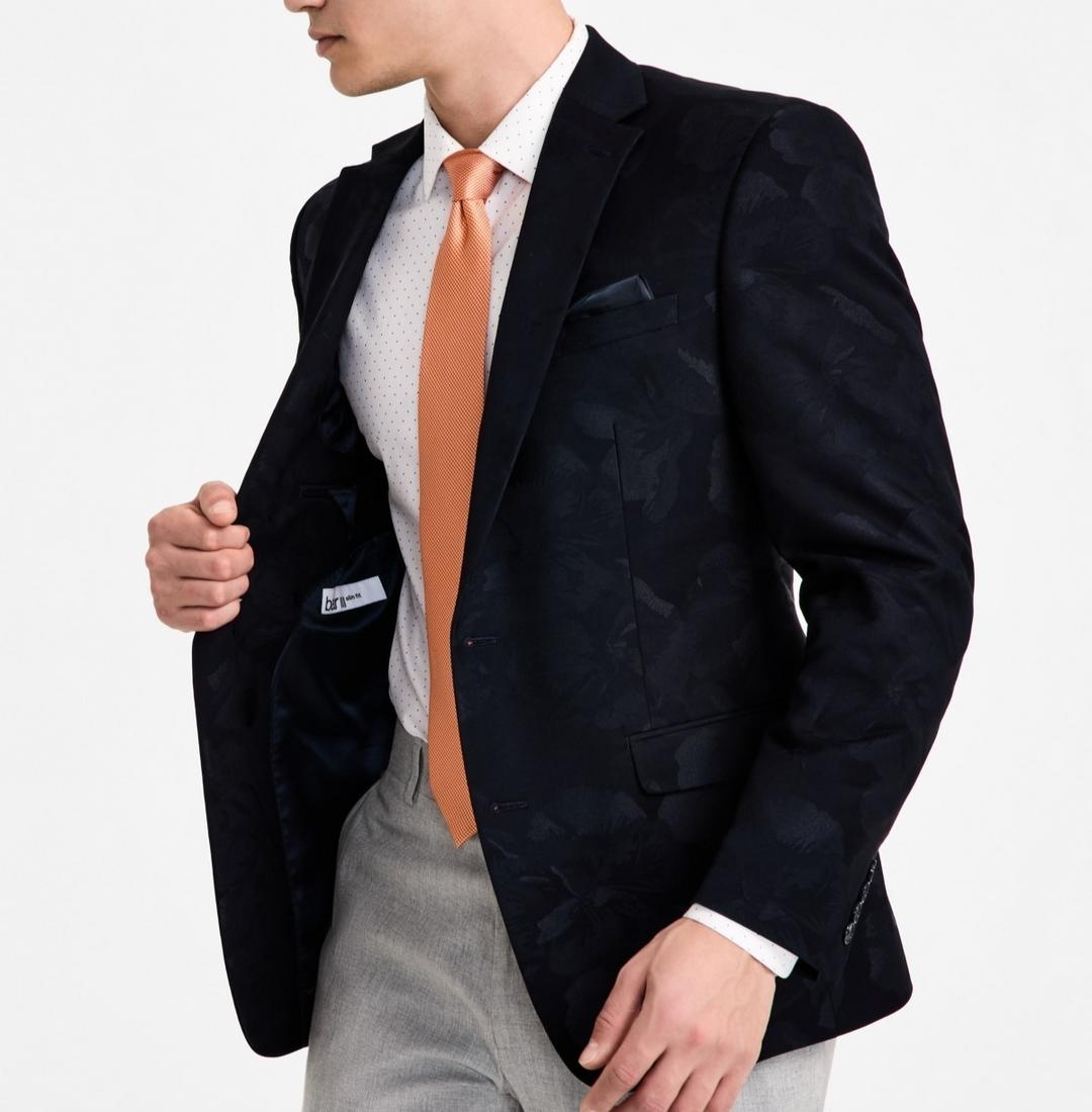 Bar III Men's Slim-Fit Jacquard-Floral Evening Jacket size 36S MSRP $295