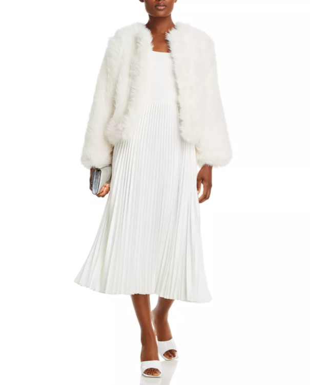 BCBGMAXAZRIA Faux Fur Shrug MSRP $228