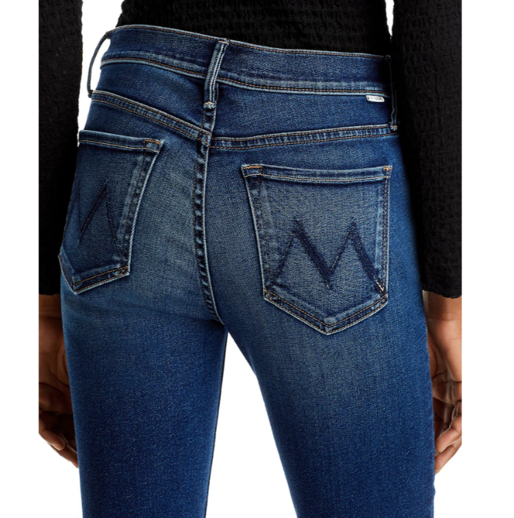 MOTHER The Outsider High Rise Ankle Fray Flare Jeans MSRP $258