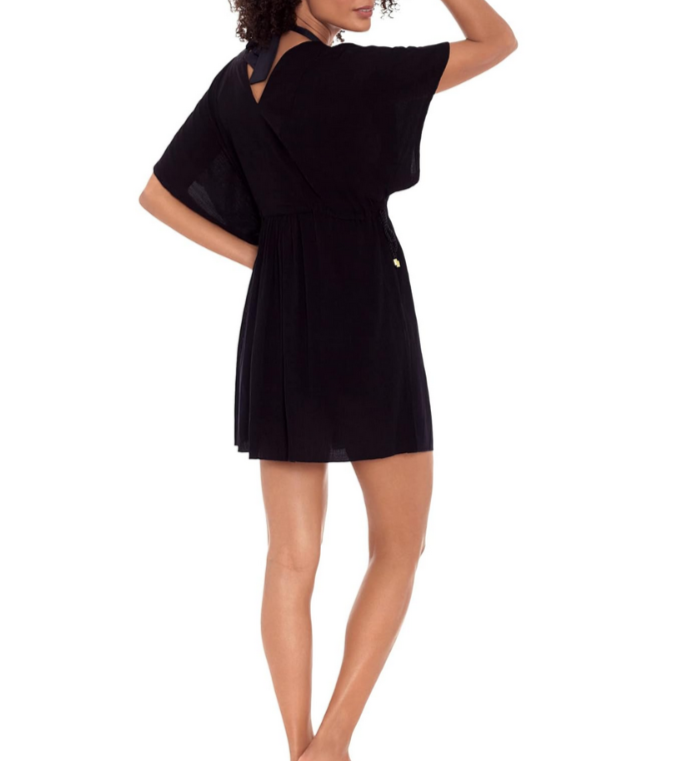 Lauren Ralph Lauren Lauren Crinkle Rayon Tunic Cover-Up MSRP $115