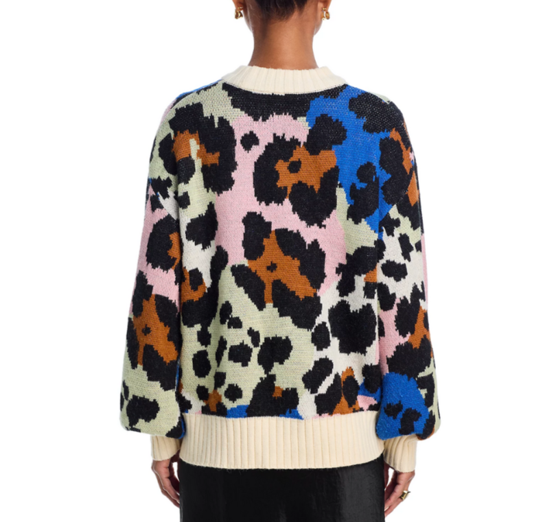 FARM Rio Colorful Leopard Knit Sweaters MSRP $230