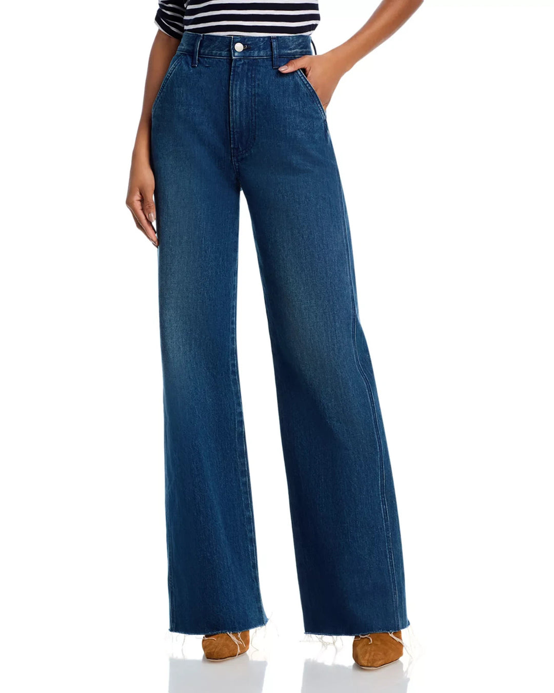 Veronica Beard Taylor High Rise Wide Leg Jeans MSRP $348