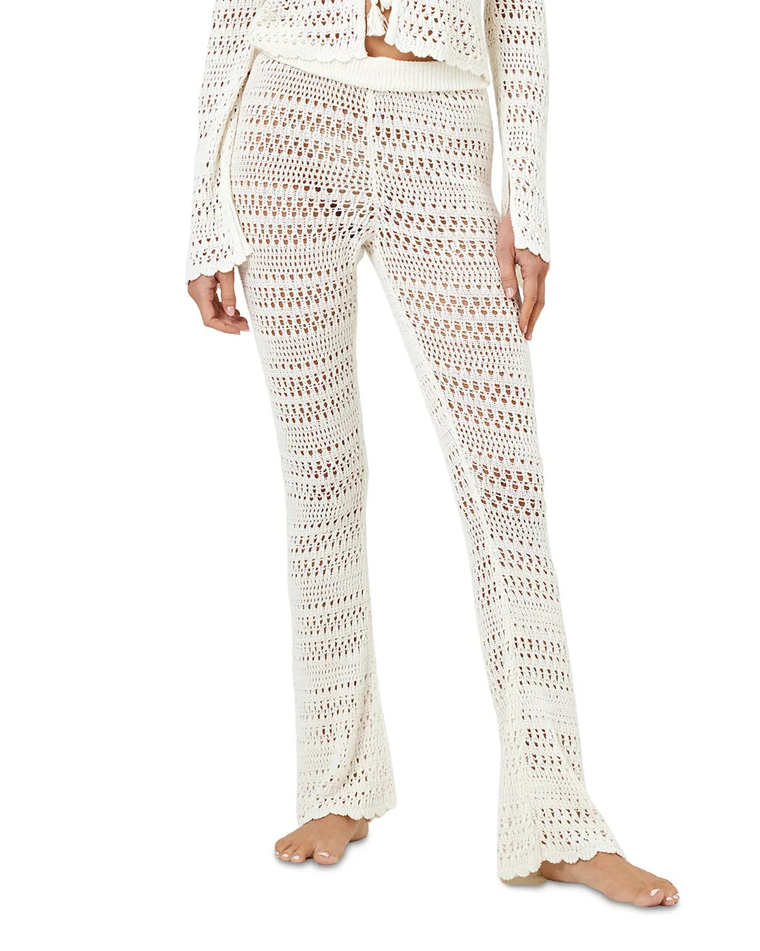 L*Space Golden Hour Crochet Cover-Up Pants MSRP $165
