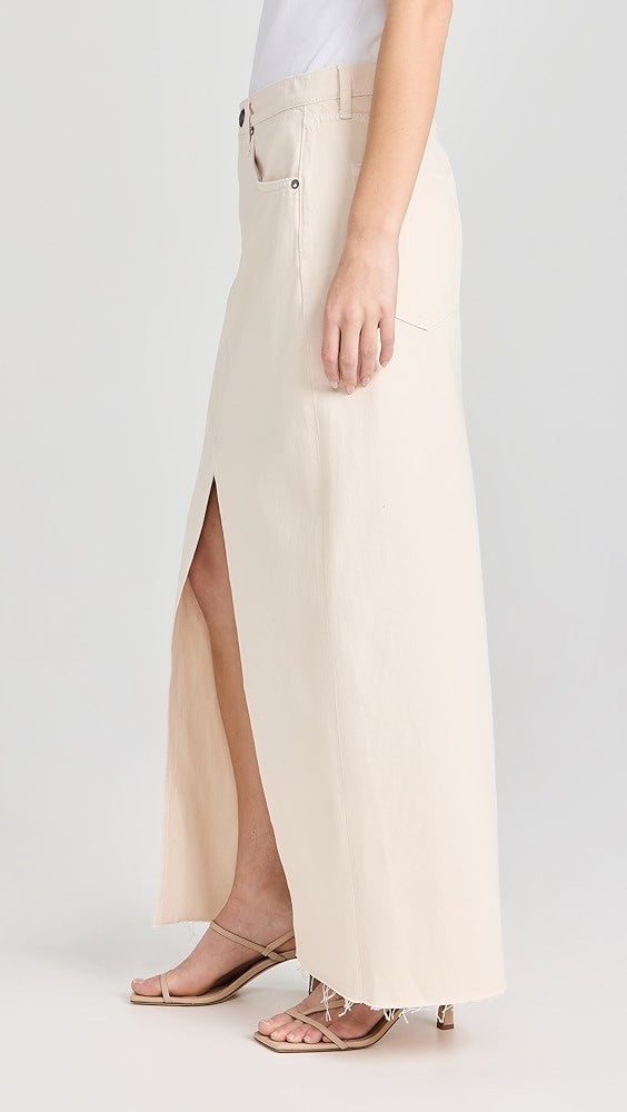 rag & bone Avery Cotton Center Slit Maxi Skirt MSRP $258