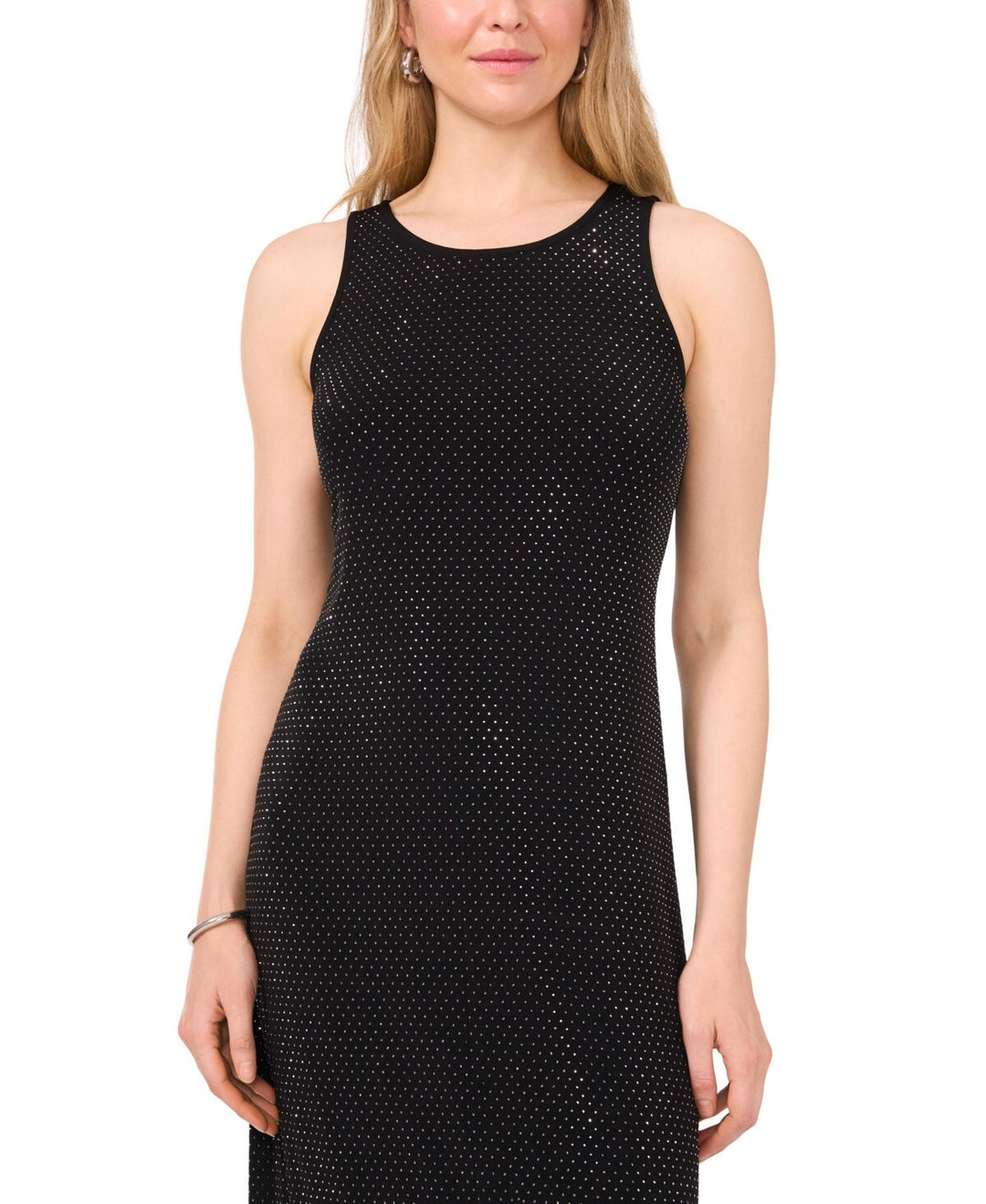 Vince Camuto Shine Crewneck Back Keyhole Sleeveless Dress MSRP $89