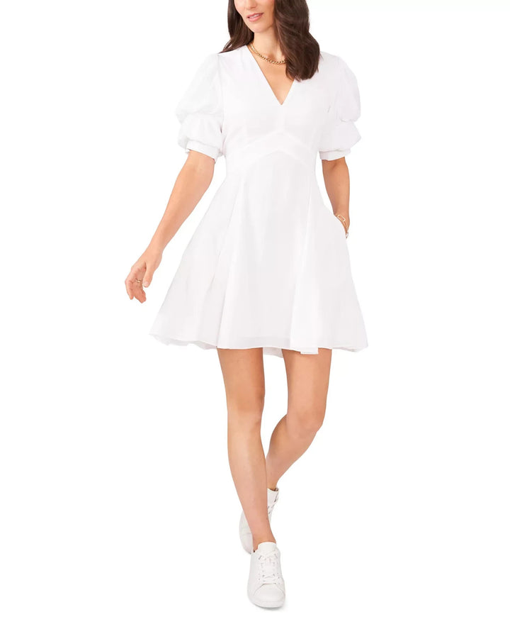 1.STATE Women's V-Neck Tiered Bubble Puff Sleeve Mini Dress $89.00