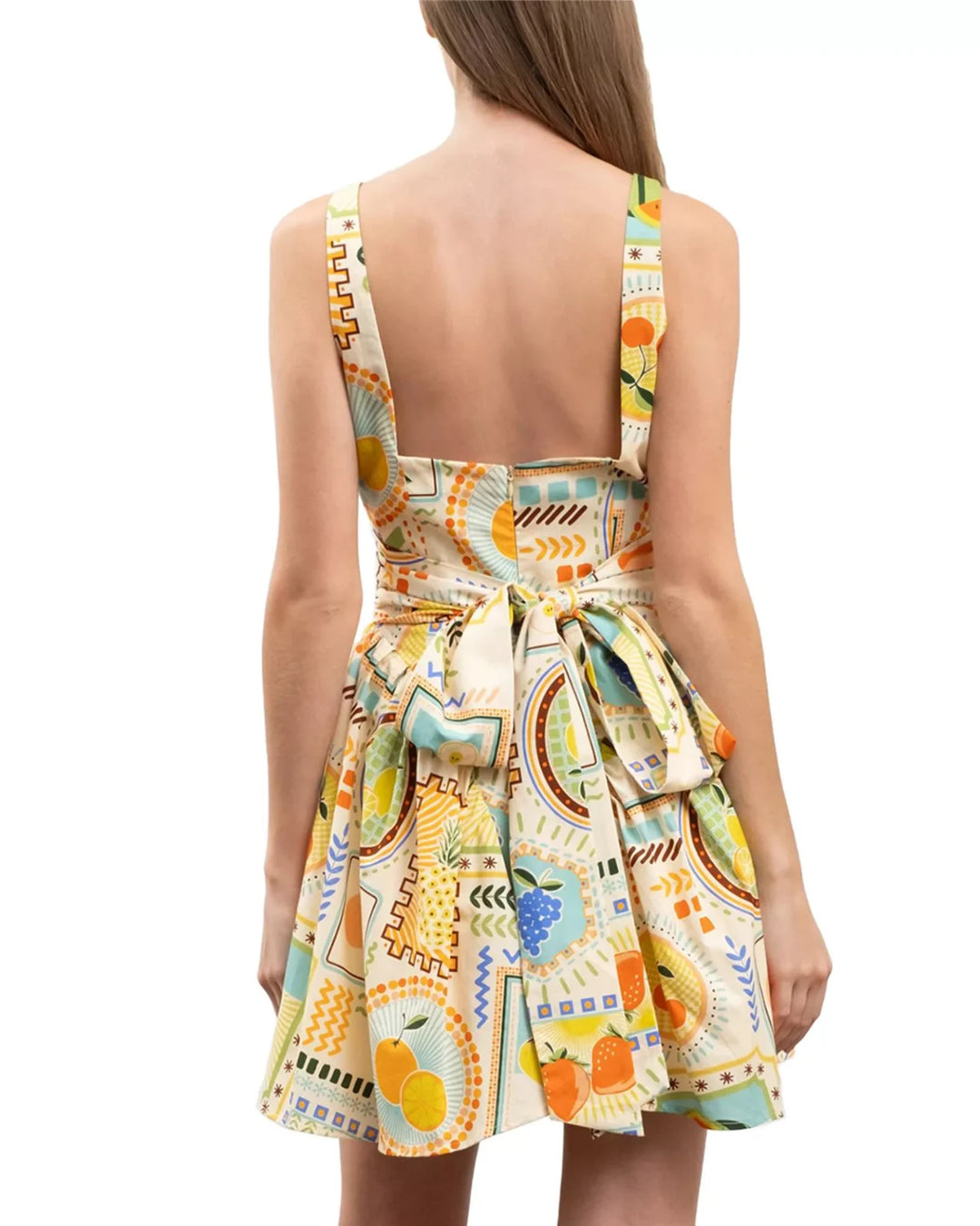 Moon River Printed Corset Poplin Mini Dress MSRP $96