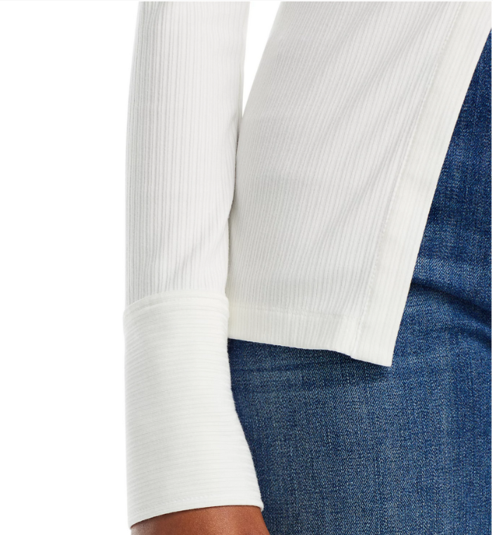 Derek Lam 10 Crosby Chandler Ribbed Button Down Top MSRP $295