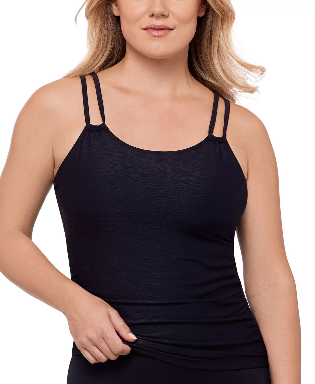 Swim Solutions Women's Tunnel Tankini Top MSRP $58