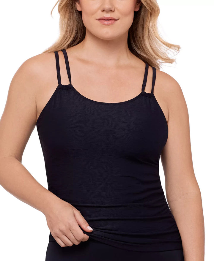 Swim Solutions Women's Tunnel Tankini Top MSRP $58