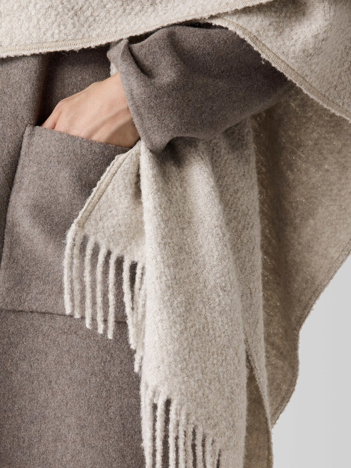 EILEEN FISHER Alpaca Silk Boucle Poncho MSRP $398