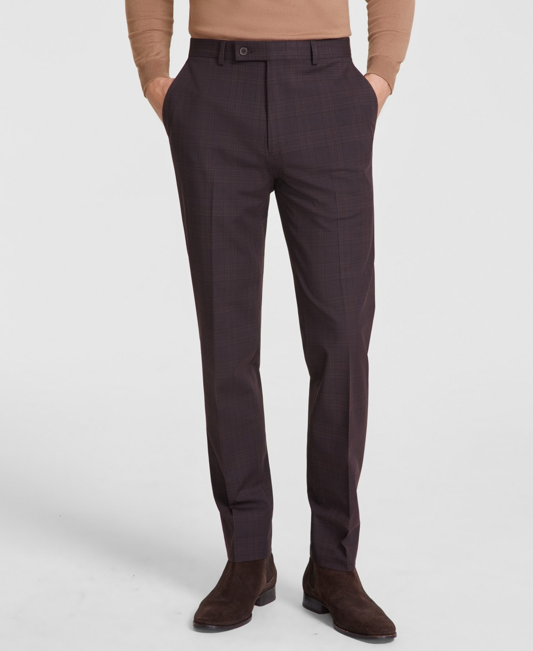 Calvin Klein Men's Slim-Fit Plaid Dress Pants MSRP $95