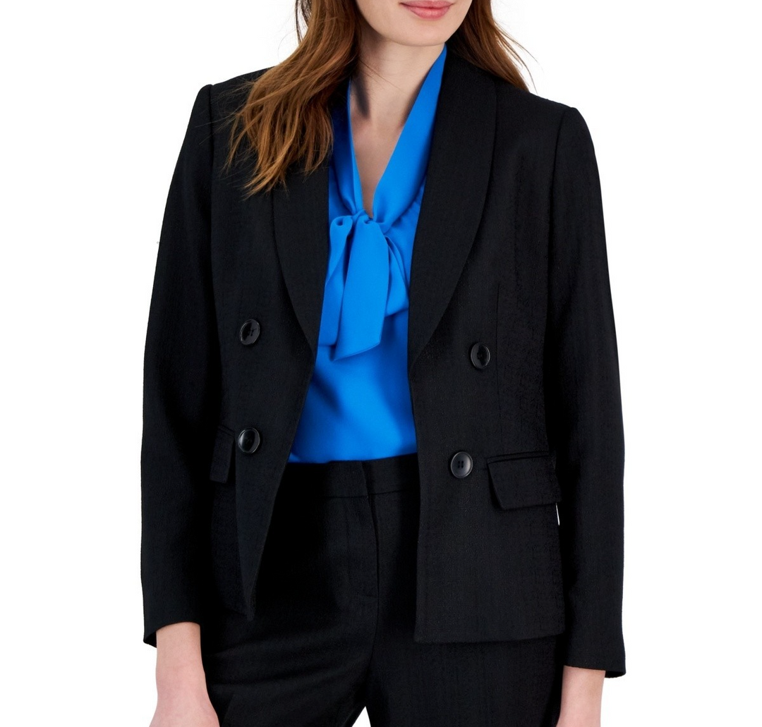 Kasper Women's Tweed Shawl-Collar Blazer MSRP $139