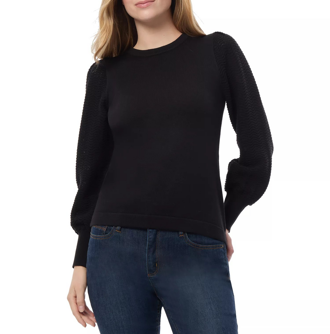 Jones New York Women's Solid-Color Mixed-Stitch Sweater MSRP $89