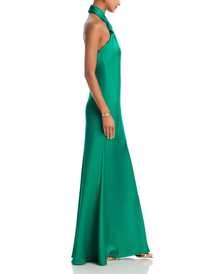 AQUA Knot Halter Gown MSRP $268