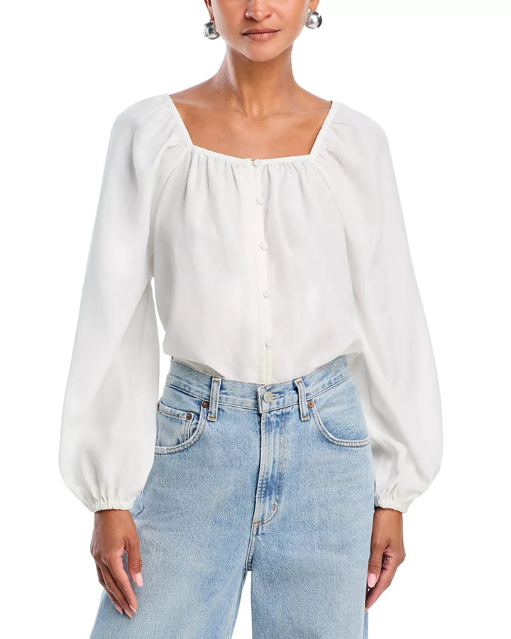 French Connection Balloon Sleeve Top MSRP $ 108