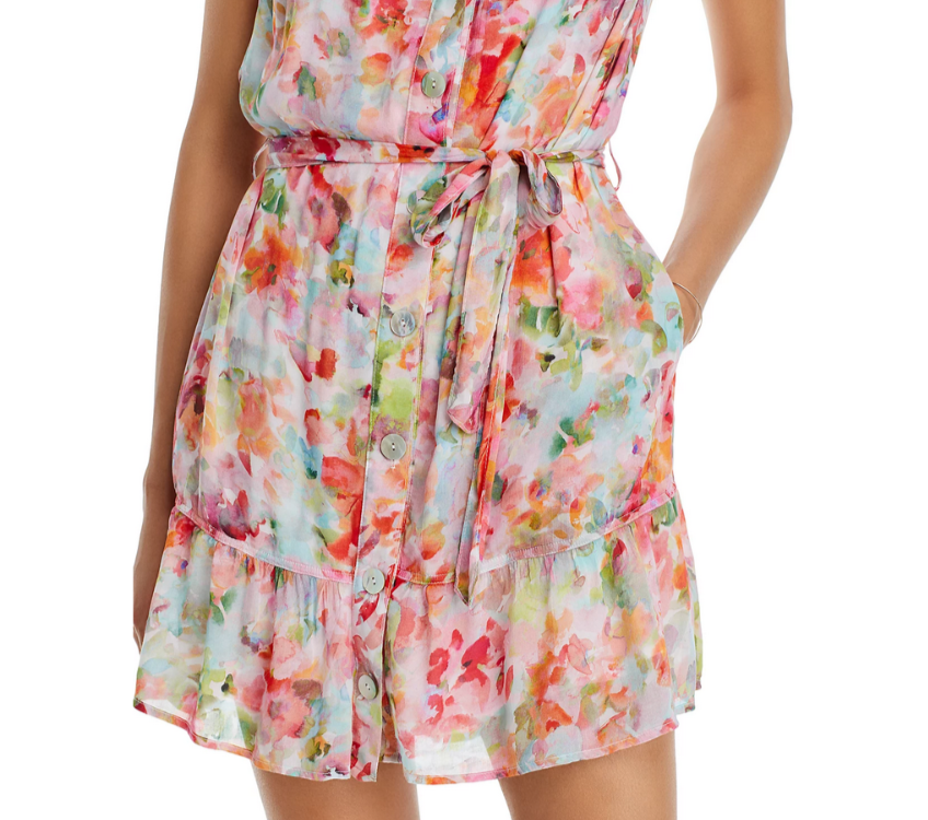 Bella Dahl Sleeveless Mini Shirt Dress MSRP $194