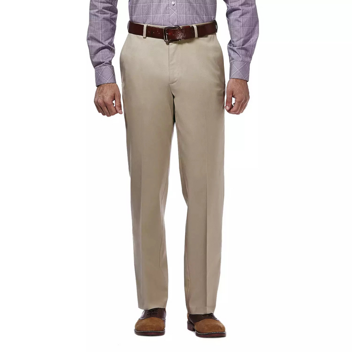 Men’s Haggar® Premium No-Iron Khaki Stretch Classic-Fit Flat-Front MSRP $70