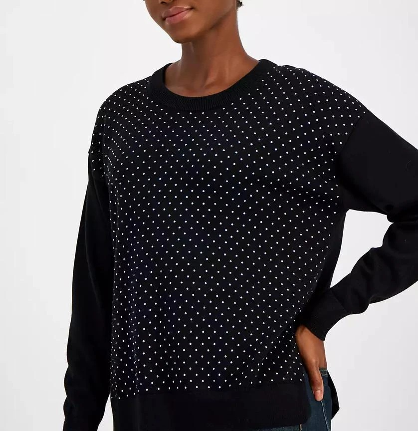 Michael Michael Kors Women's Studded Crewneck Sweater MSRP $125