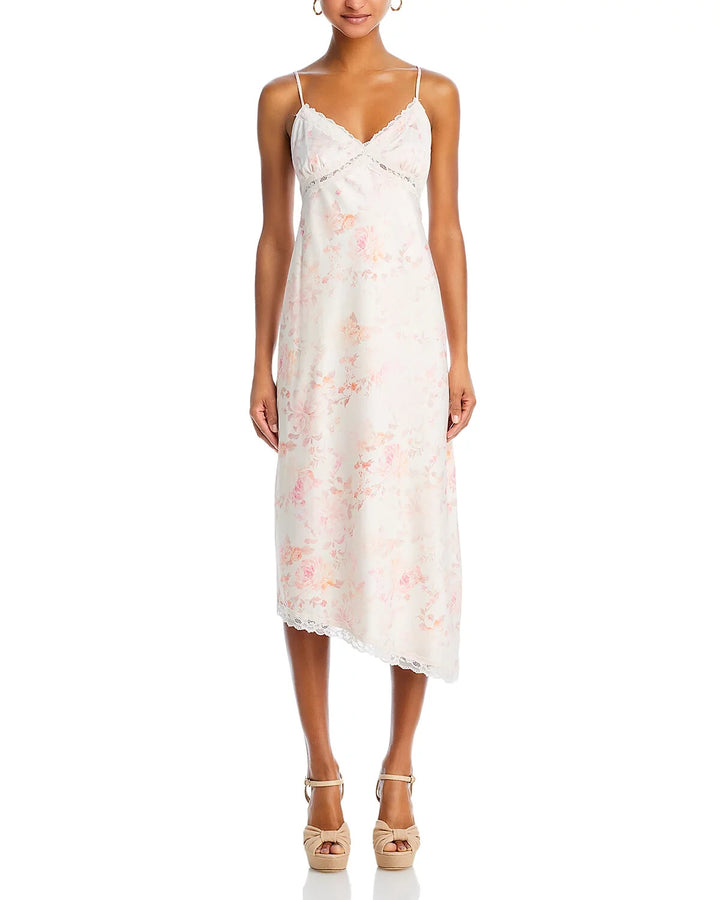 WAYF Mary Lace Trim Slip Dress MSRP $118