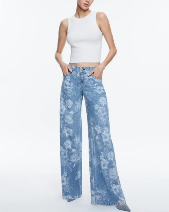 Alice and Olivia Trish Low Rise Baggy Jeans MSRP $350