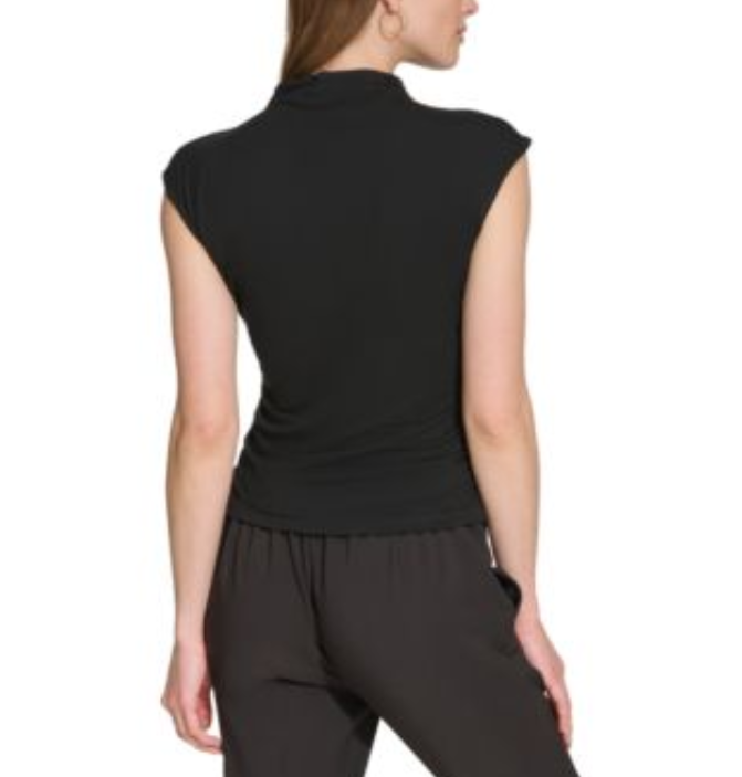 DKNY Women's Mock-Neck Sleeveless Knit Top MSRP $49