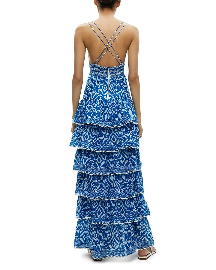 Alice and Olivia Imogene Tiered Maxi Dress MSRP $660