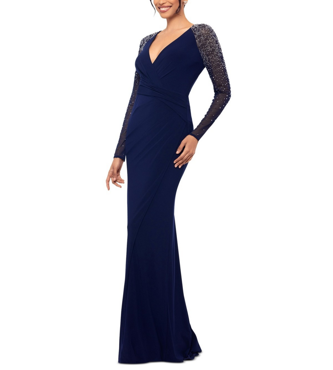Betsy & Adam Embellished Twist-Front Gown MSRP $269