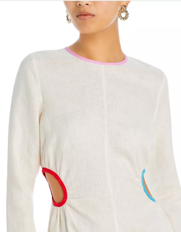 RHODE Thierry Linen Midi Dress MSRP $450