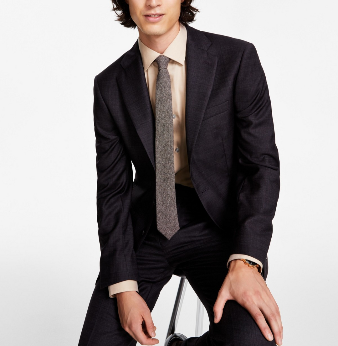 Calvin Klein Slim-Fit Wool-Blend Stretch Suit Jacket MSRP $450