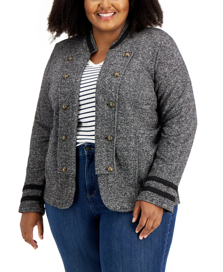 Tommy Hilfiger Plus Size Military Band Jacket MSRP $119.50