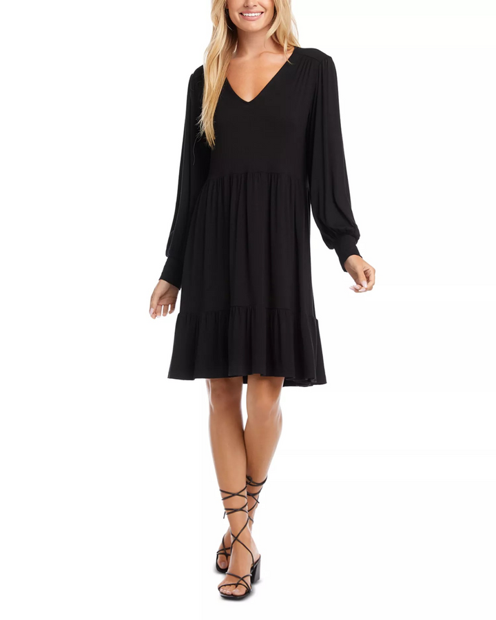 Karen Kane Long Sleeved Tiered Dress MSRP $128