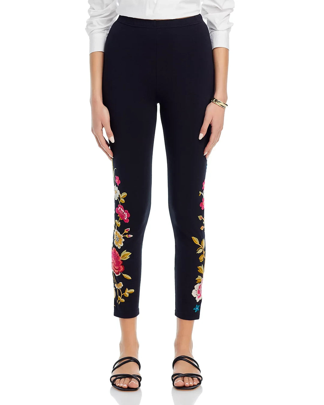 Johnny Was Celina Floral Embroidered Leggings MSRP $115