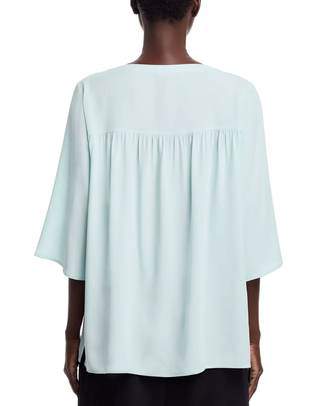 Eileen Fisher Silk Ballet Neck Top MSRP $268